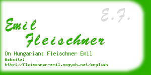 emil fleischner business card